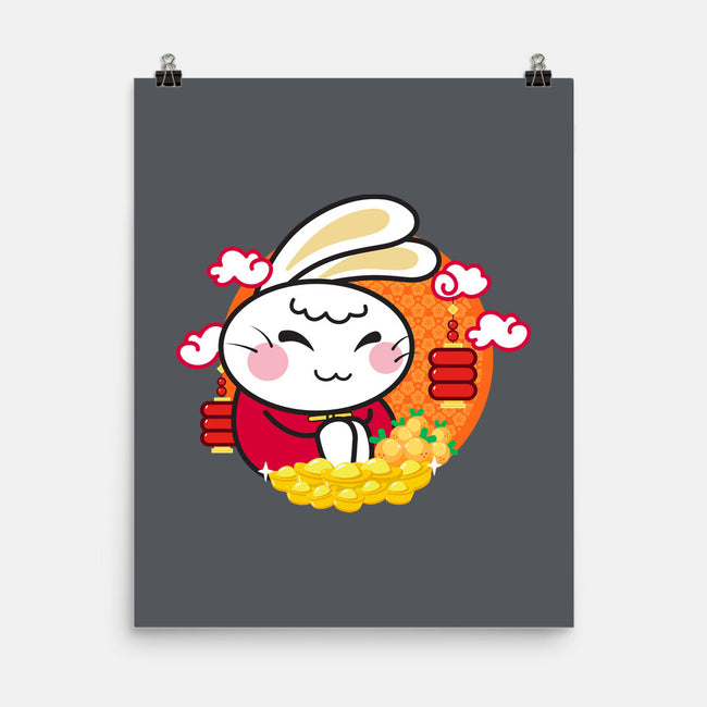 Lucky New Year Bunny-none matte poster-bloomgrace28