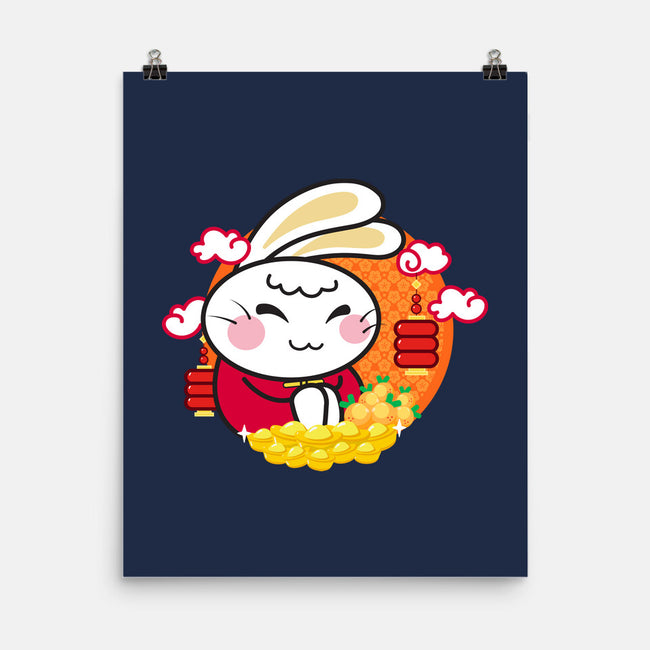 Lucky New Year Bunny-none matte poster-bloomgrace28