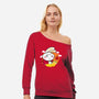 Lucky New Year Bunny-womens off shoulder sweatshirt-bloomgrace28