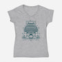 Junimo Hut-womens v-neck tee-Alundrart