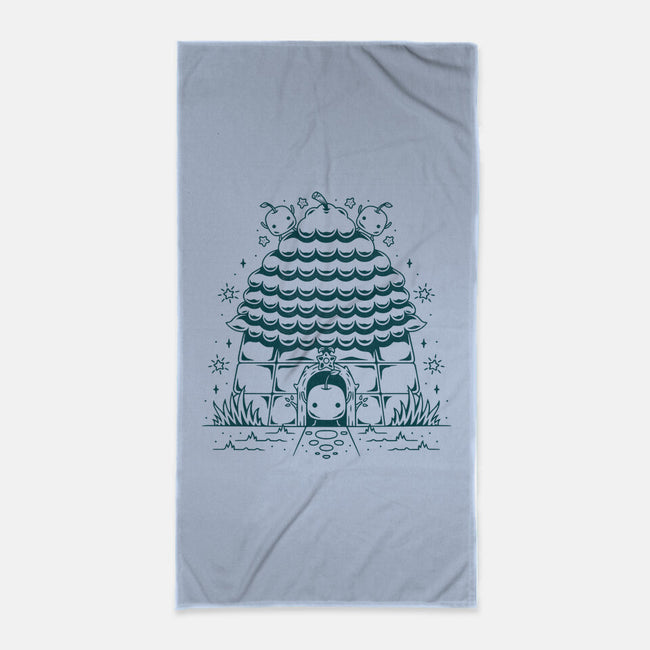 Junimo Hut-none beach towel-Alundrart