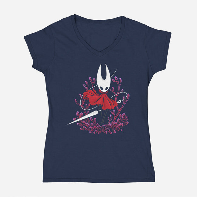 Red Silk-womens v-neck tee-marsdkart