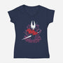 Red Silk-womens v-neck tee-marsdkart