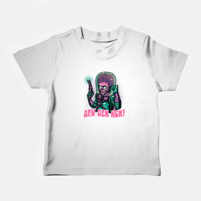 Greetings From Mars-baby basic tee-glitchygorilla