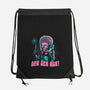 Greetings From Mars-none drawstring bag-glitchygorilla