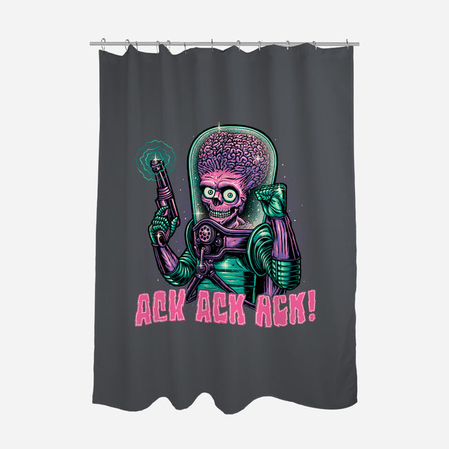 Greetings From Mars-none polyester shower curtain-glitchygorilla