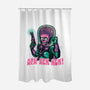 Greetings From Mars-none polyester shower curtain-glitchygorilla