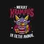Merry Krampus Ya Filthy Animal-womens off shoulder sweatshirt-Nemons