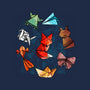 Origami Animals-none beach towel-Vallina84