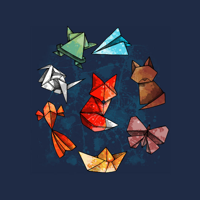 Origami Animals-womens v-neck tee-Vallina84