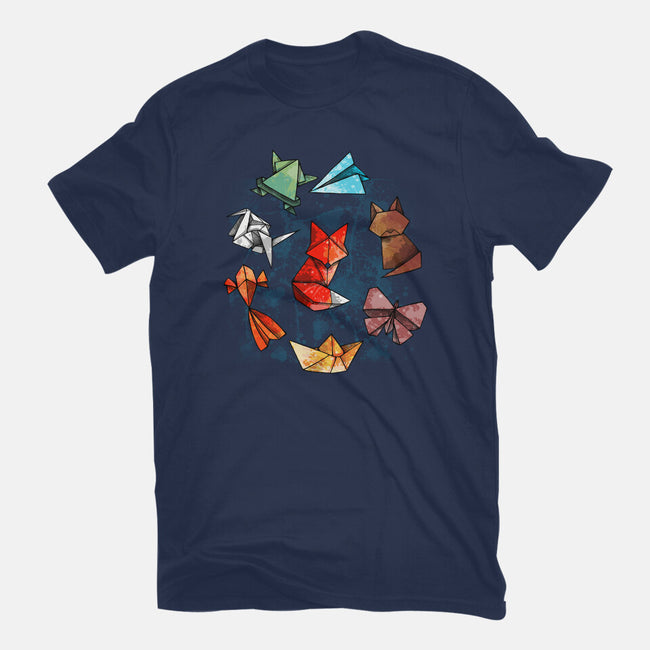 Origami Animals-mens basic tee-Vallina84