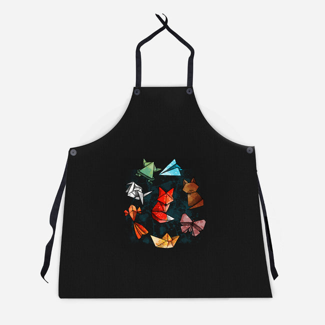 Origami Animals-unisex kitchen apron-Vallina84