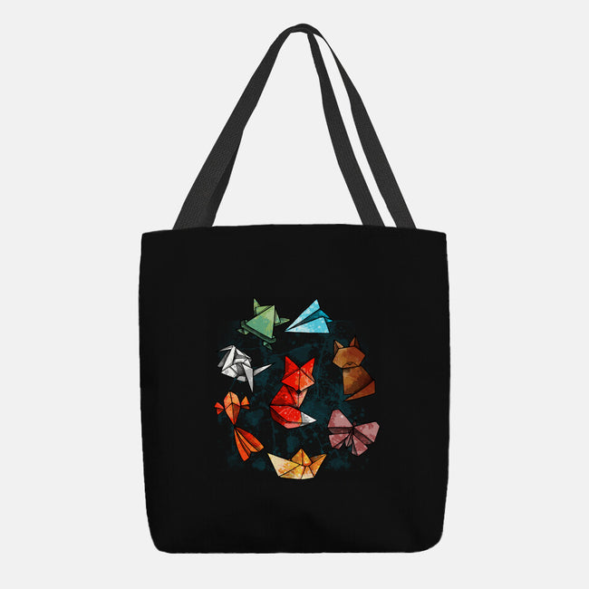 Origami Animals-none basic tote bag-Vallina84