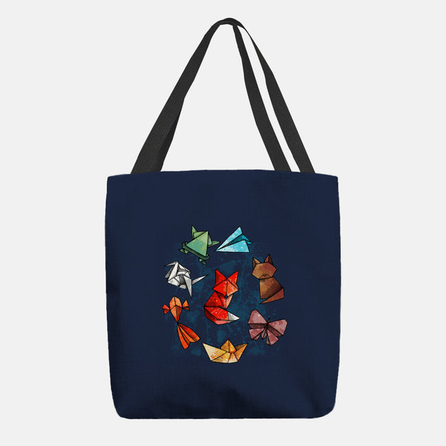 Origami Animals-none basic tote bag-Vallina84