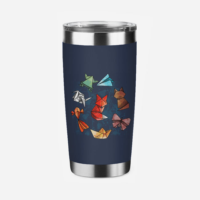 Origami Animals-none stainless steel tumbler drinkware-Vallina84