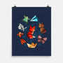 Origami Animals-none matte poster-Vallina84