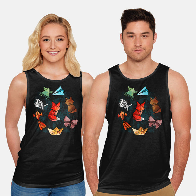 Origami Animals-unisex basic tank-Vallina84
