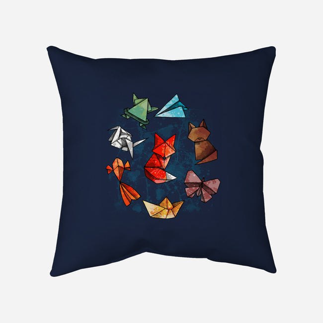 Origami Animals-none removable cover w insert throw pillow-Vallina84