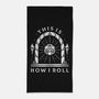 How I Roll-none beach towel-Alundrart