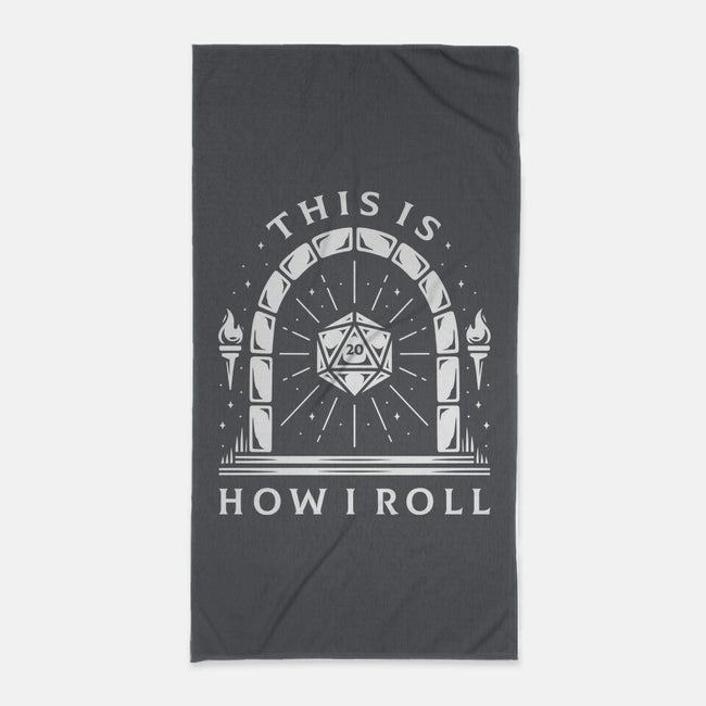 How I Roll-none beach towel-Alundrart