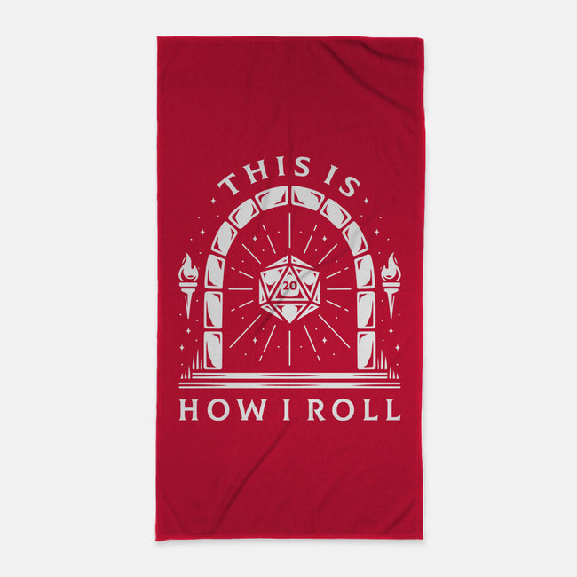 How I Roll-none beach towel-Alundrart