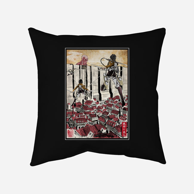 Defending The Wall-none removable cover w insert throw pillow-DrMonekers