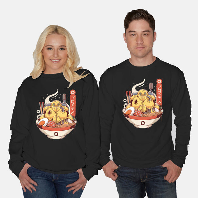 Robo Ramen-unisex crew neck sweatshirt-Alundrart