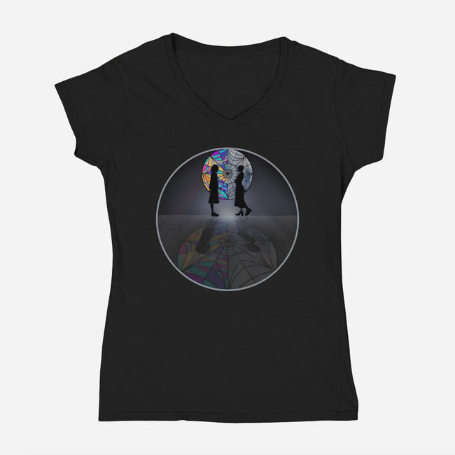 Wednesday's Window-womens v-neck tee-Millersshoryotombo