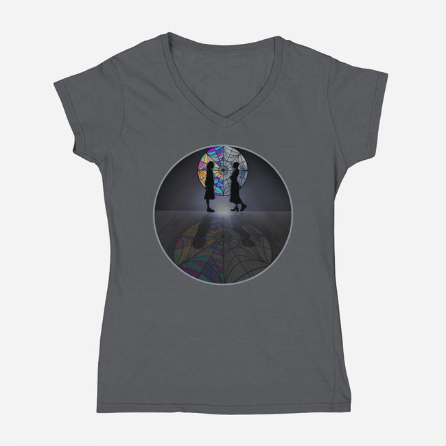 Wednesday's Window-womens v-neck tee-Millersshoryotombo