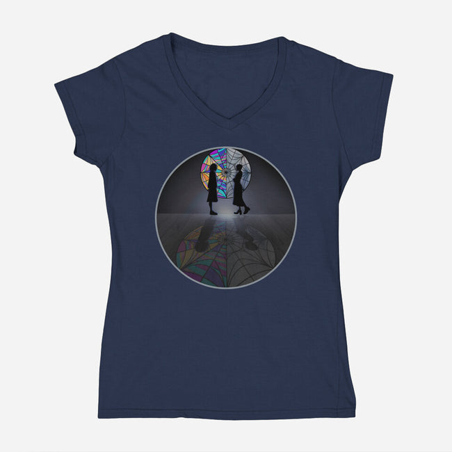 Wednesday's Window-womens v-neck tee-Millersshoryotombo
