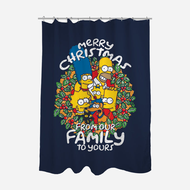 Greetings From The Simpsons-none polyester shower curtain-turborat14
