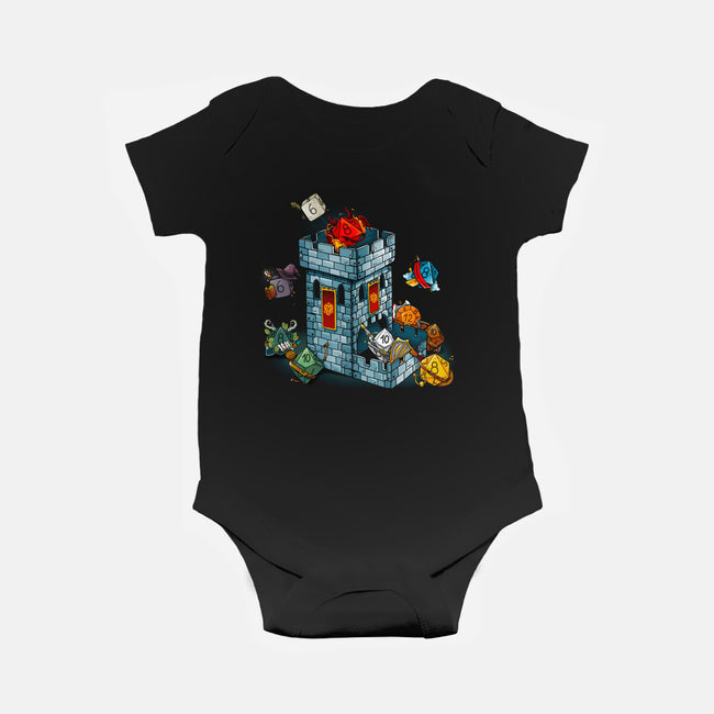 Dice Tower-baby basic onesie-Vallina84