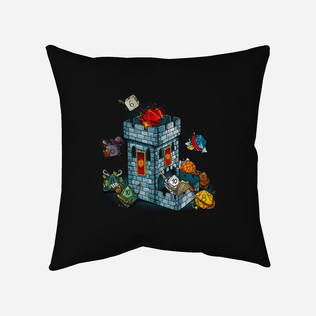 Dice Tower-none removable cover w insert throw pillow-Vallina84
