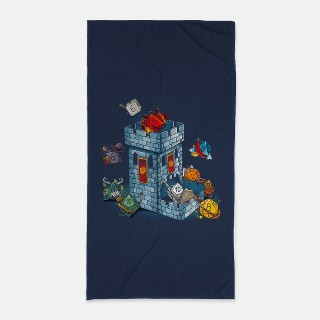 Dice Tower-none beach towel-Vallina84