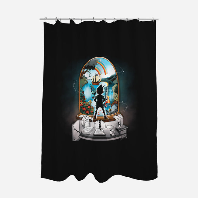 Dreaming Youngness-none polyester shower curtain-Vallina84