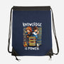 Knowledge Is Power-none drawstring bag-Vallina84