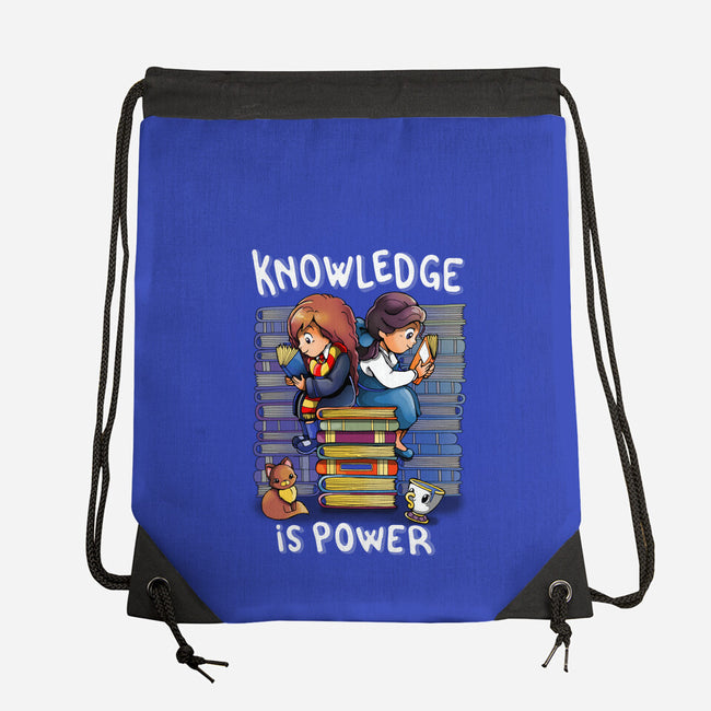 Knowledge Is Power-none drawstring bag-Vallina84