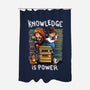 Knowledge Is Power-none polyester shower curtain-Vallina84