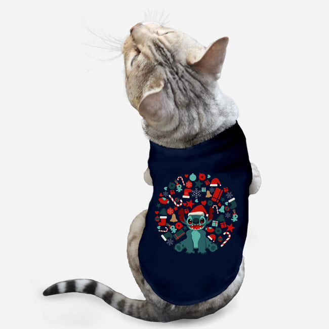 Ohana Christmas-cat basic pet tank-erion_designs
