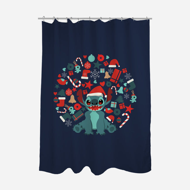 Ohana Christmas-none polyester shower curtain-erion_designs