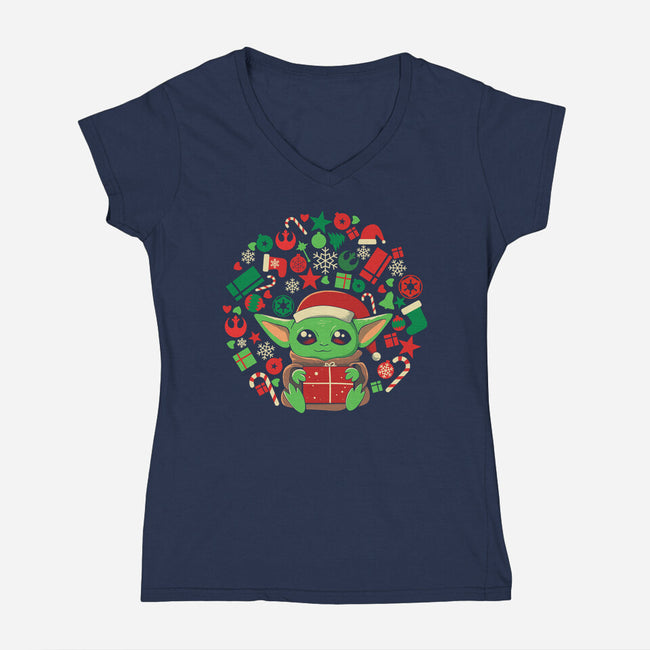 Christmas Force-womens v-neck tee-erion_designs