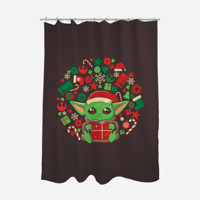 Christmas Force-none polyester shower curtain-erion_designs
