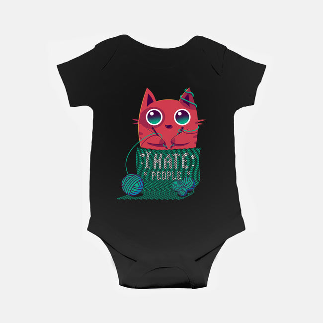 Don't Like People-baby basic onesie-erion_designs