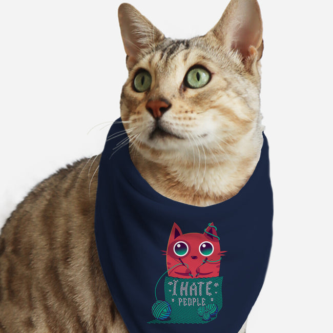 Don't Like People-cat bandana pet collar-erion_designs
