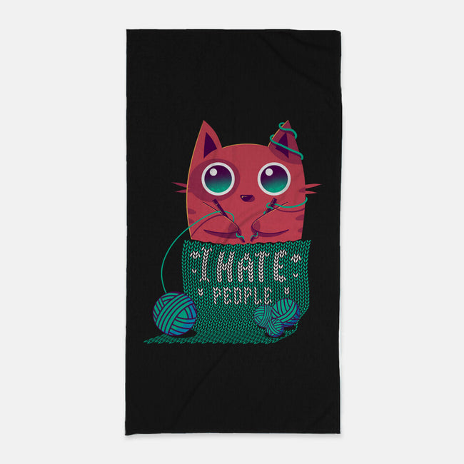 Don't Like People-none beach towel-erion_designs