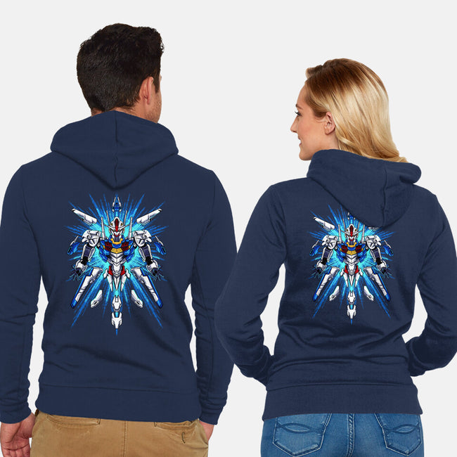 Witch Gundam-unisex zip-up sweatshirt-spoilerinc
