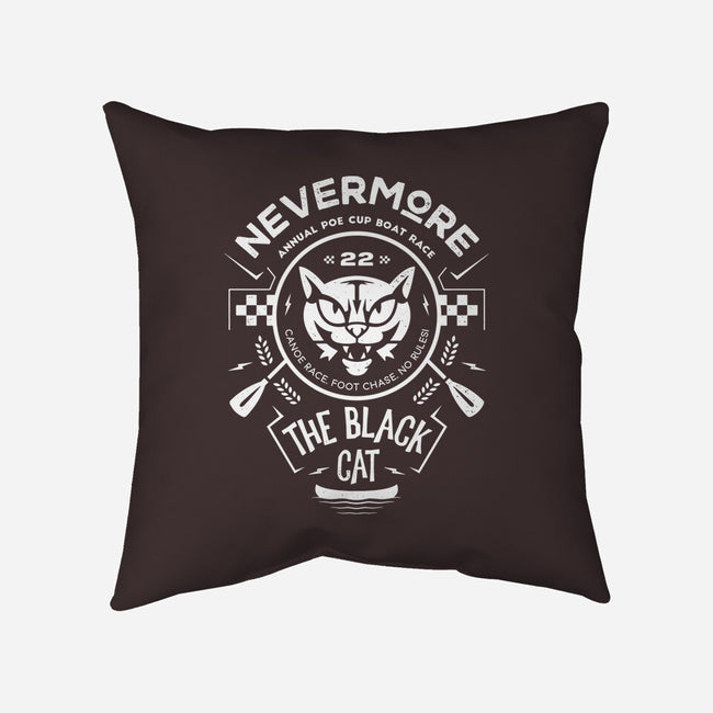 The Black Cat Canoe-none removable cover w insert throw pillow-Logozaste