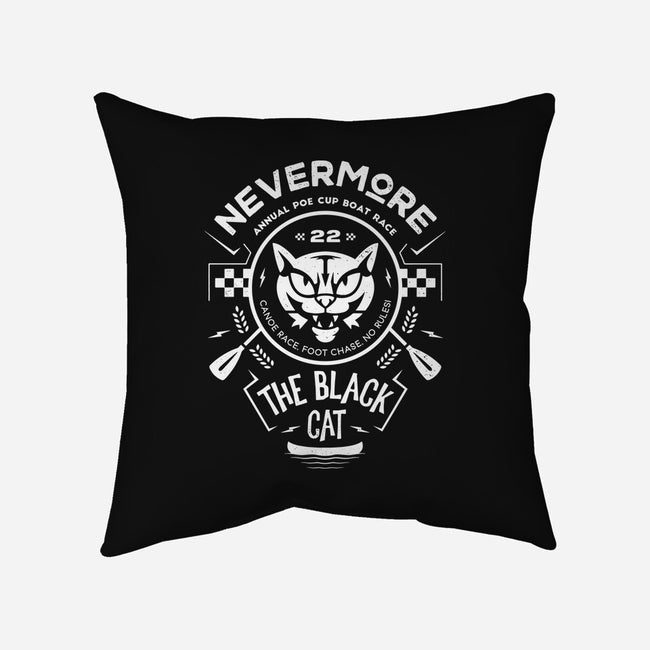 The Black Cat Canoe-none removable cover throw pillow-Logozaste