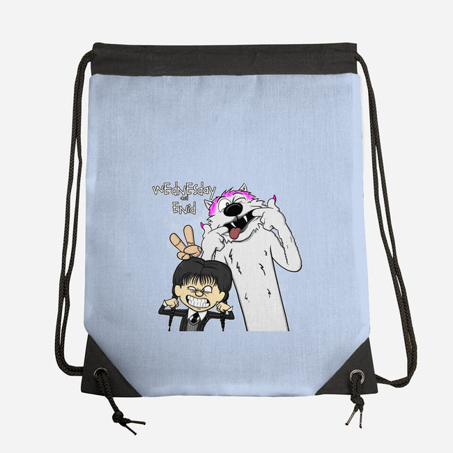 Wednesday & Enid-none drawstring bag-MarianoSan