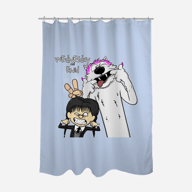 Wednesday & Enid-none polyester shower curtain-MarianoSan